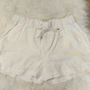Michael Kors White Linen Shorts